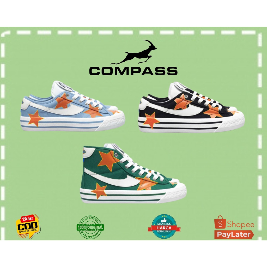 Jual [ORIGINAL] Sepatu Compass X Boy Pablo Low Black // Sepatu Compass