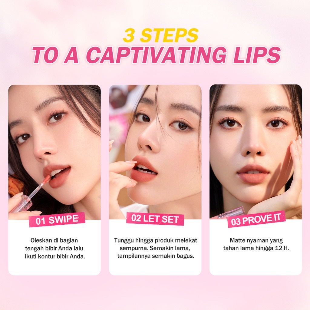 BARENBLISS Full Bloom Transferproof Matte Tint Korea / Bloomatte Series 3g / Non Transfer Longwear 12H Lightweight Comfy Matte Transferproof Tahan Lama Ringan Bibir / Makeup Make Up Lipstick Lipstik Lips Matte Gloss Cream Velvet Balm Glow Liner BNB Paket