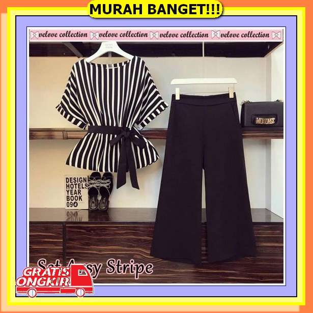 Setelan One Set Piyama Baju Tidur 3In1 Couple Pasangan Keluarga Suami Istri Cewek Cowok Pria Wanita 