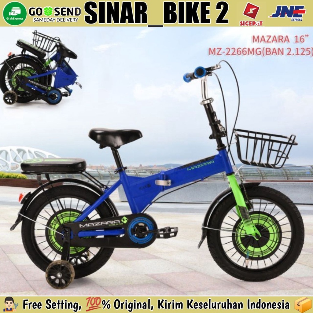 Sepeda Lipat Anak MAZARA 16 &amp; 18 Inch MZ-2266 MG