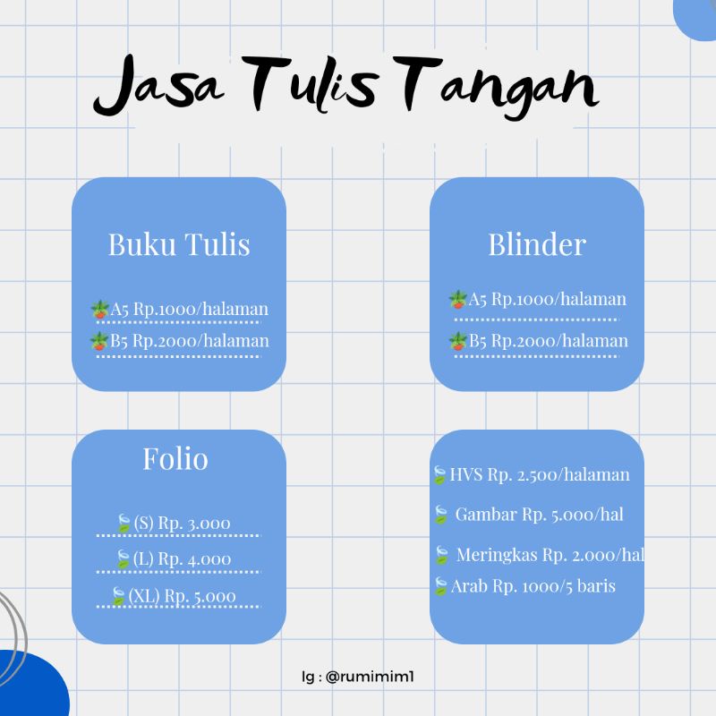 Jasa Tulis Tangan