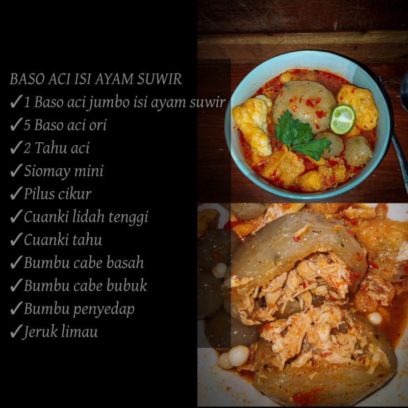 

aci varian ayam suwir