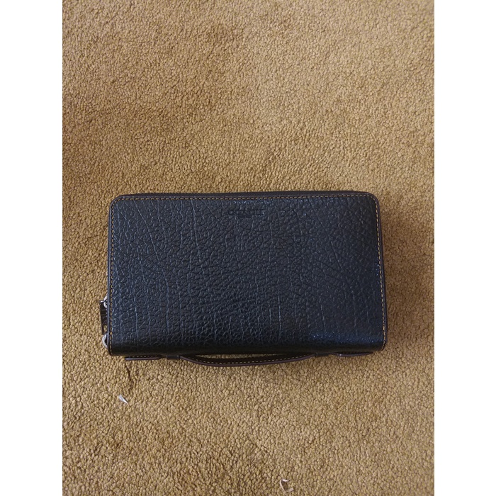 Clutch Pria Coach Men Clutch Leather Black. Coach Pocette Black