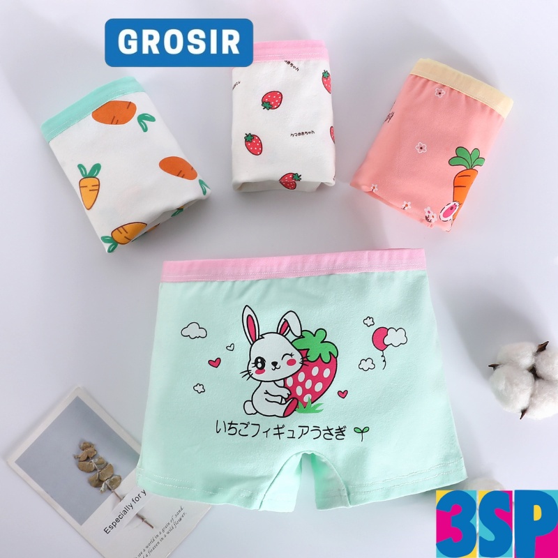 3SP | UWR92 Celana Dalam Pendek Anak Perempuan Boxer Anak Cewek Gambar Kartun Fashion Korea