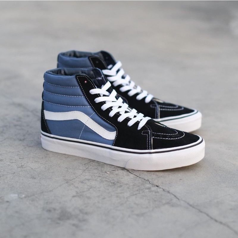 VANS SK8 CLASSIC HIGH BLUE/NAVY sneakers dewasa pria/wanita unisex