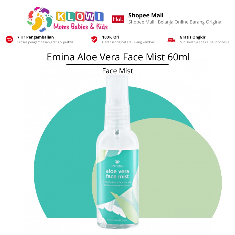 Jual Emina Aloe Vera Face Mist 60ml/ Face Mist/ Pelembab Wajah Shopee