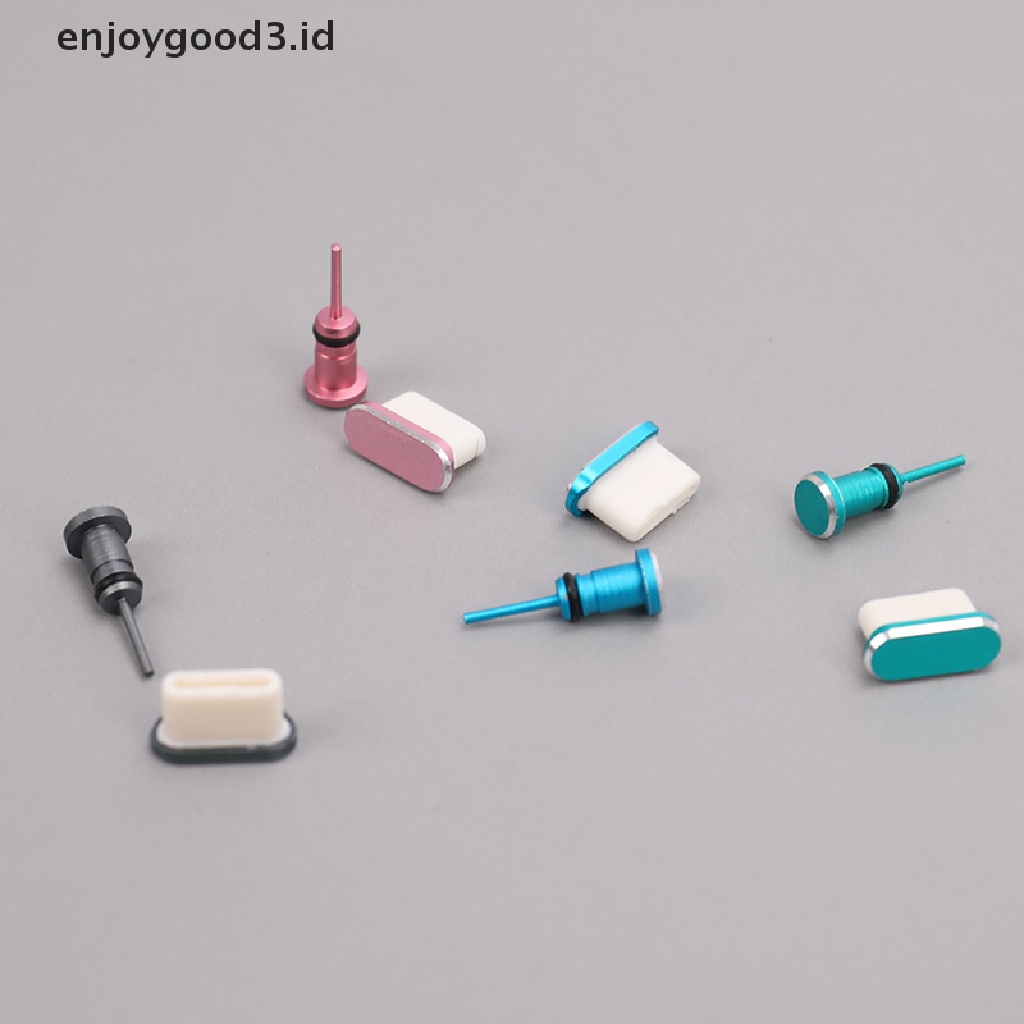 1 Set Port Pengisi Daya Ponsel Tipe C 3.5mm Earphone Jack Sim Card USB C Dust Plug