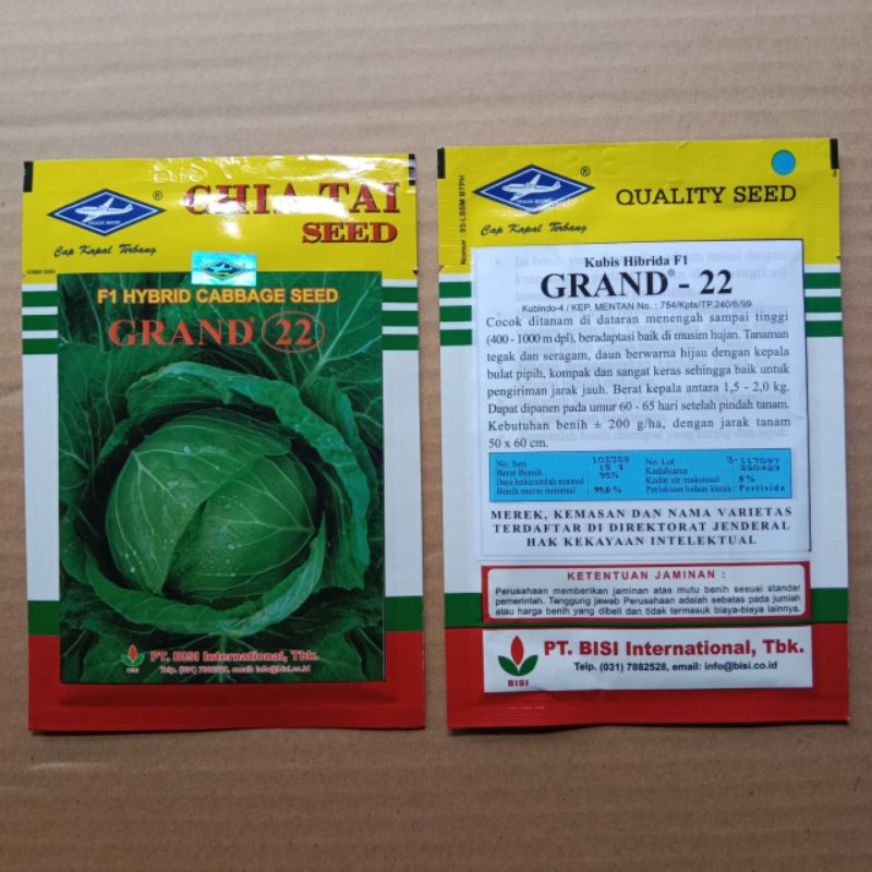 BENIH KUBIS KOL GRAND 22 Netto 15gr
