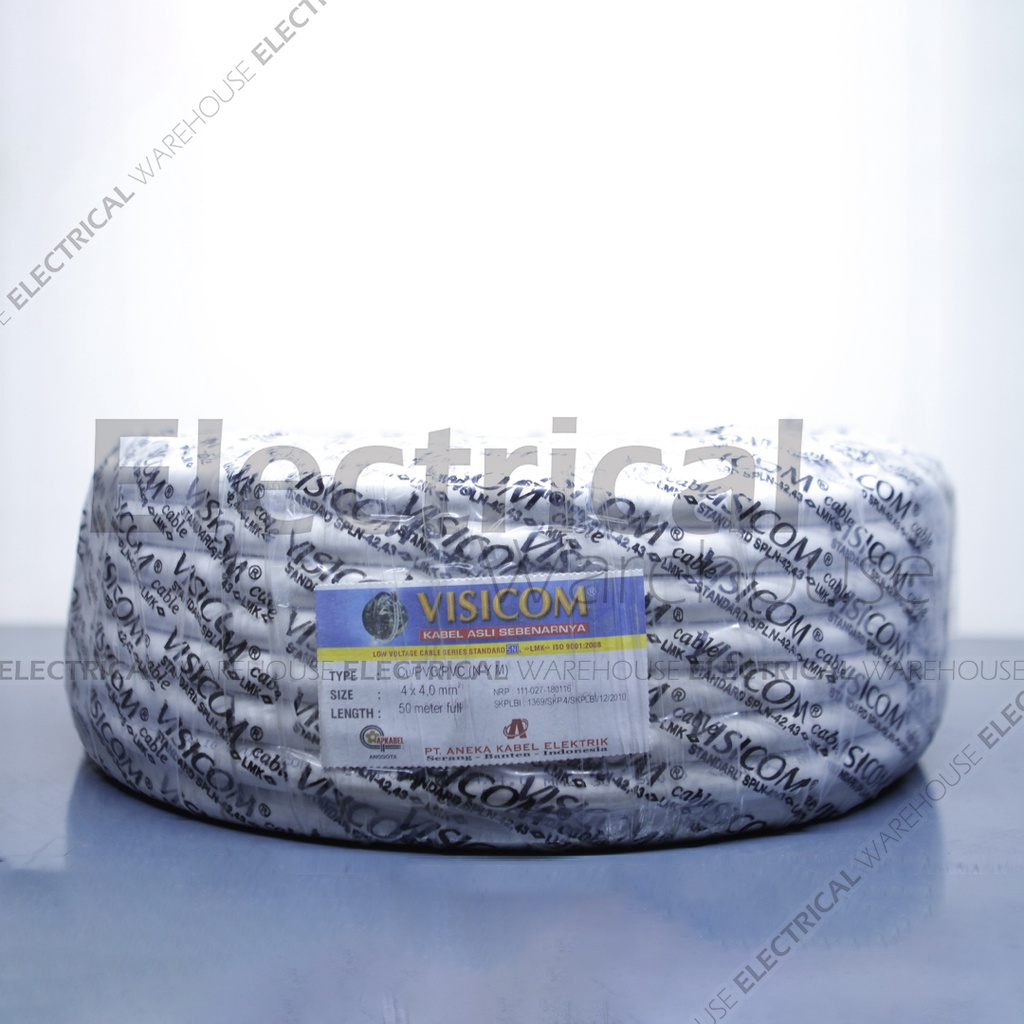 Kabel Listrik NYM 4x4mm2 VISICOM SNI BERGARANSI (4x4mm 4x4 mm 4 x 4 mm2)