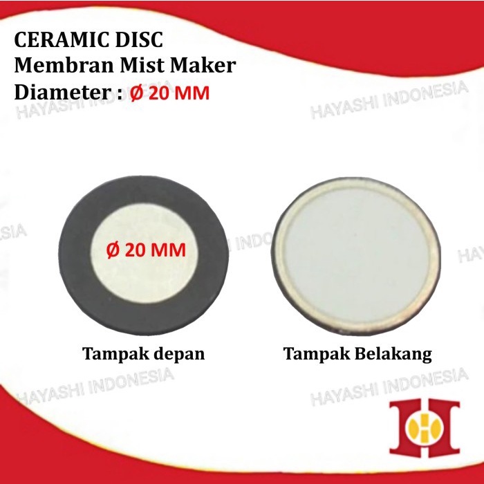 20mm Membran Mist Maker Mesin Kabut Ceramic Disc Mata Transducer Disk