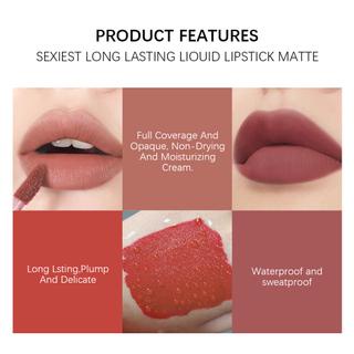 【NEW READY】Allphv Matte Liquid Lipstick/Lip Gloss Tahan air Lipstick/ tahan keringat Lipstick/ tahan lama Lipstick/ pelembab Lipstick