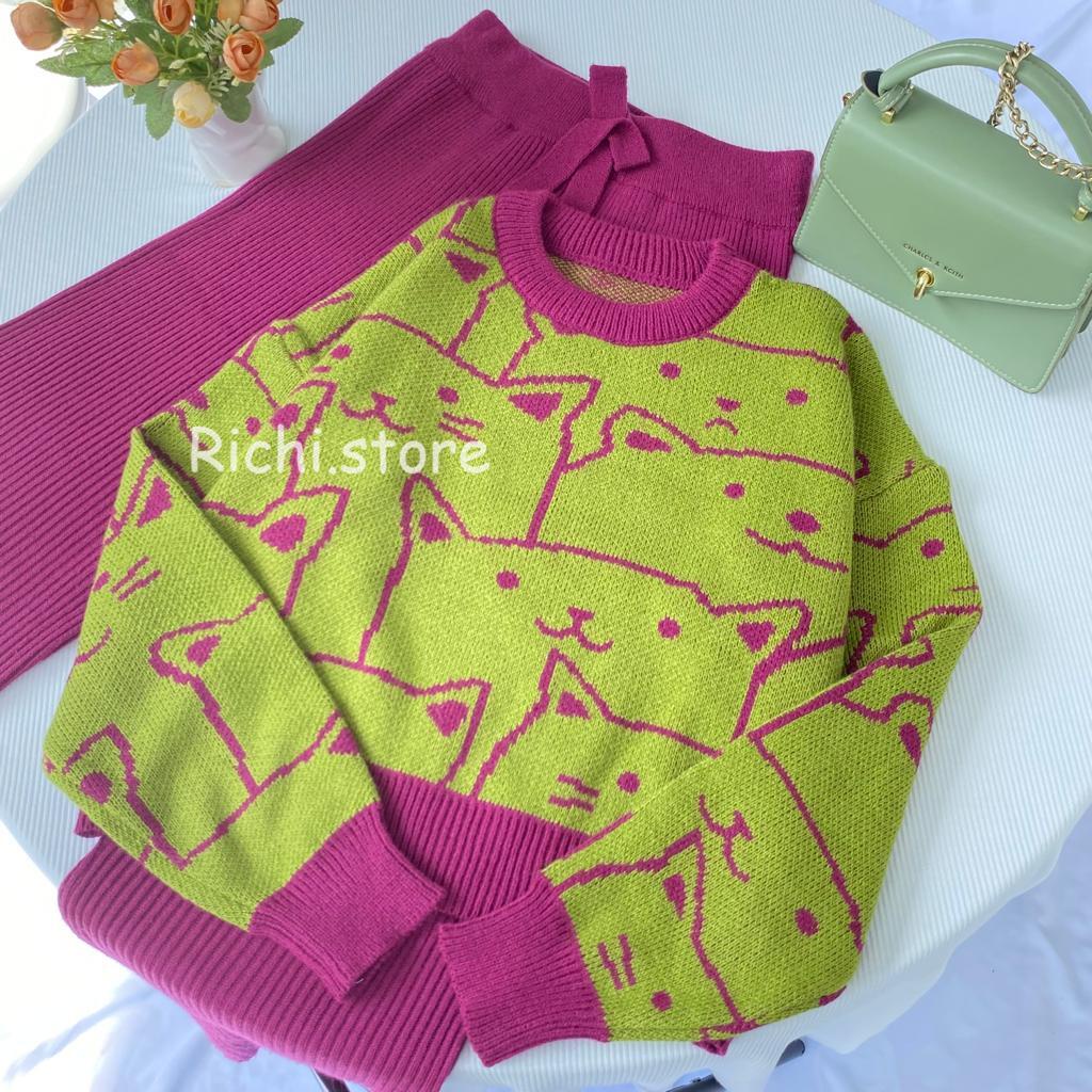 ONE SET KULOT KATY SWEATER CROP