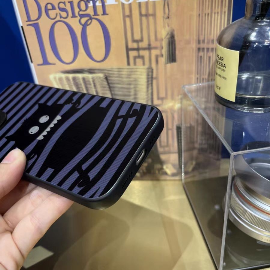 Case TPU Motif Garis Biru Untuk iPhone 14 14pro 14Plus 14prm 13prm 11 7Plus 8Plus Xr XS 12pro Max