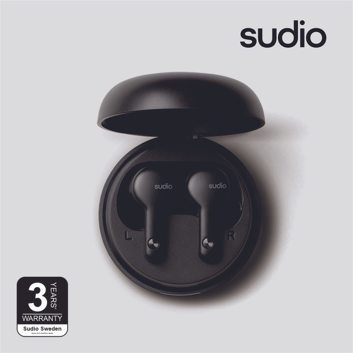 Sudio A2 Black TWS - in-Ear Active Noise Cancelling