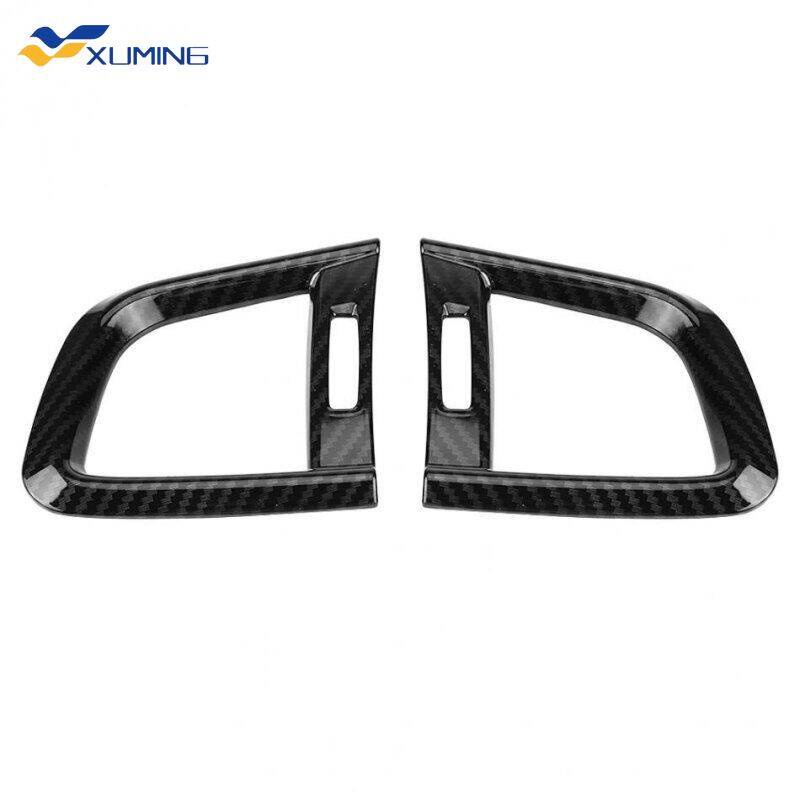 2pcs Cover Trim Ventilasi Ac Depan Samping Mobil Bahan ABS Carbon Fiber Untuk Honda CR-V CRV 2017 2018 2019 2020