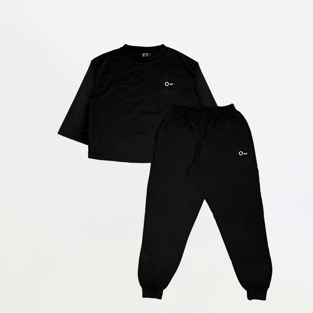 Bundling Active Set (Long Pants + Oversize Crop Top)