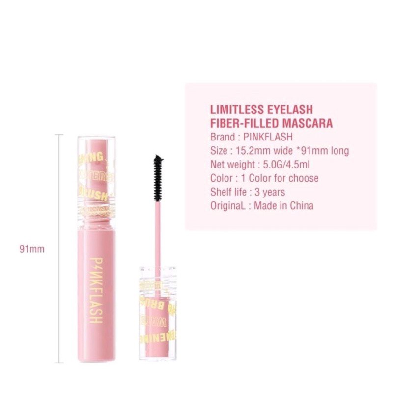 PINKFLASH Lengthening Waterproof Micro Brush Mascara PF-E10 [ BPOM ]