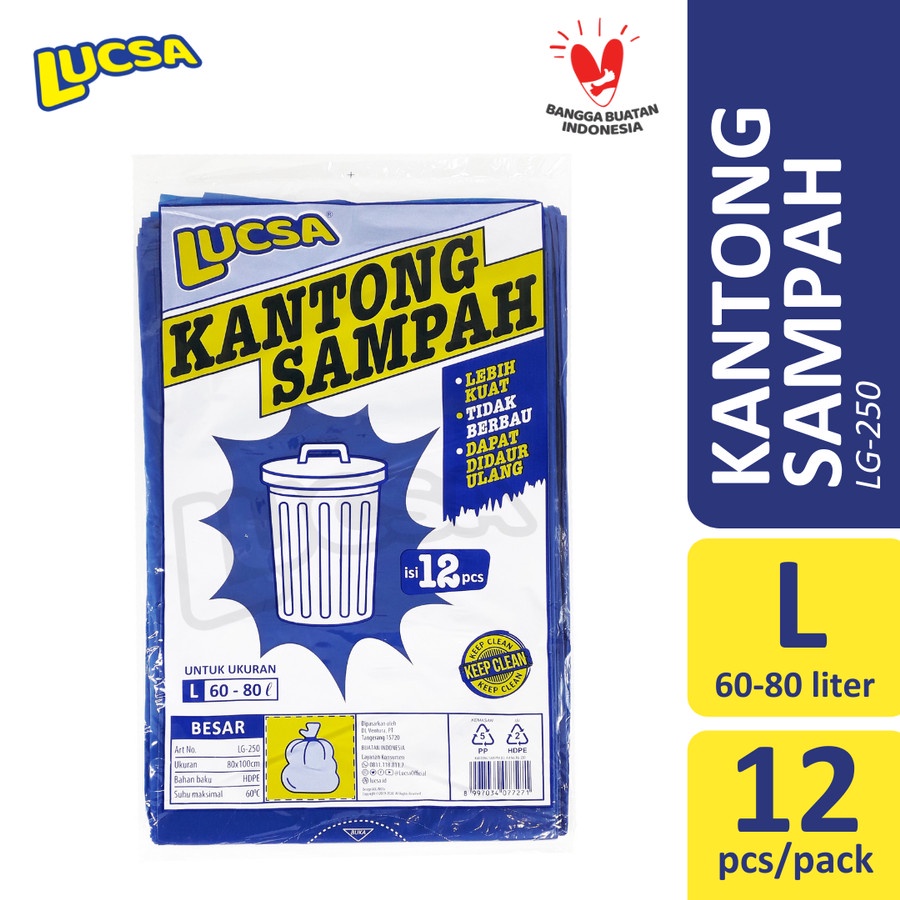 LUCSA Kantong Sampah Plastik UK L (Besar) 60 - 80 Liter