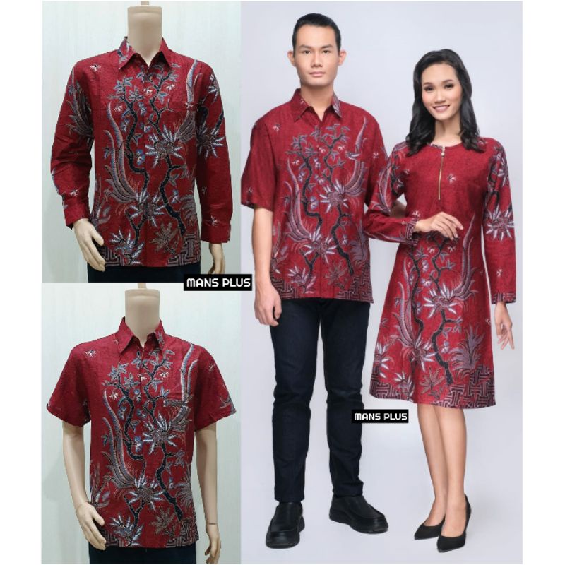 Dress Batik Wanita Jumbo 4L-5L Tunik Batik Big Size XXXL Seragam Batik Couple VVP