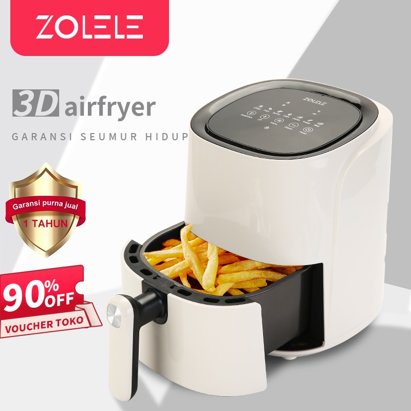 Jual Ready ZOLELE Air Fryer Low Watt Penggorengan Tanpa Minyak Series ...