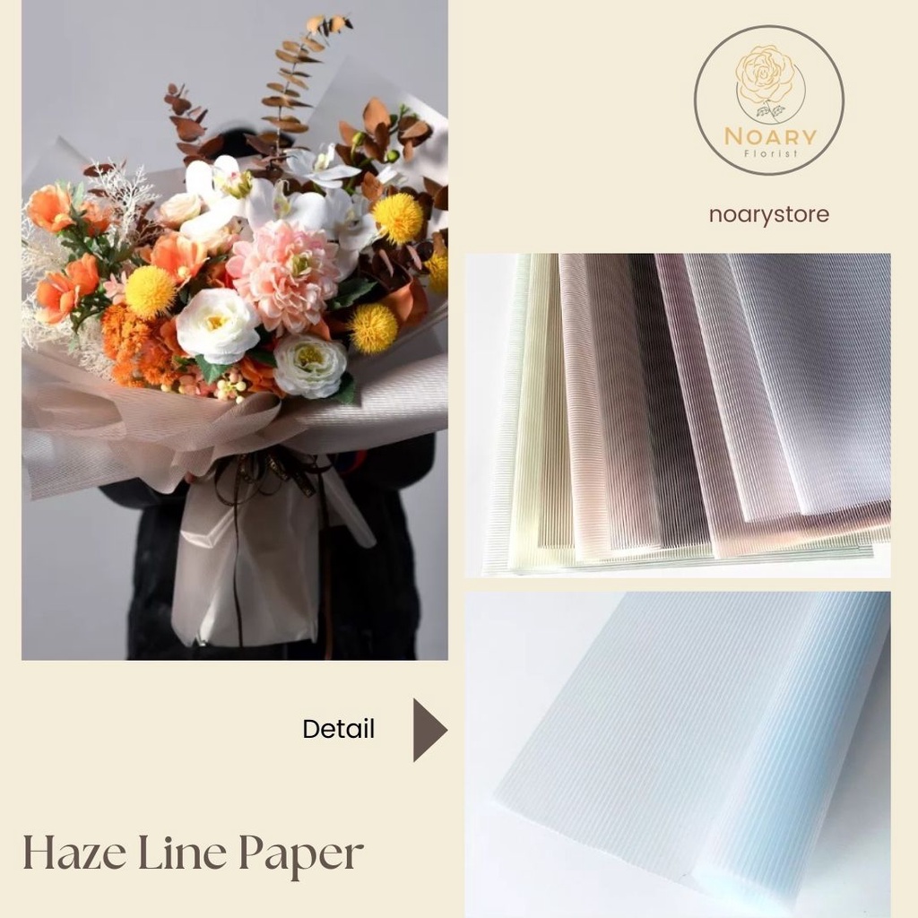 Haze Line Paper Wrapping Kertas Bunga Cellaphane Kertas Kado Paperwrap Bungkusan Bunga / Flower Wrapping / Cellophane / Wrap / Kertas Bunga / Kertas Kado / Flower Paper / Kertas Grosir / Kertas Import / Kertas Cellophane / Florist / Buket Bunga / Florist