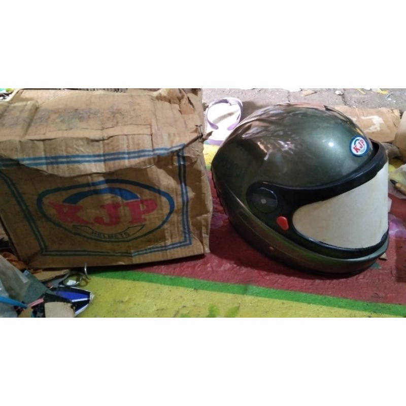 helm helmet lama klasik classic jadul retro old school drag race Thailand Thailook style merk KJP wa
