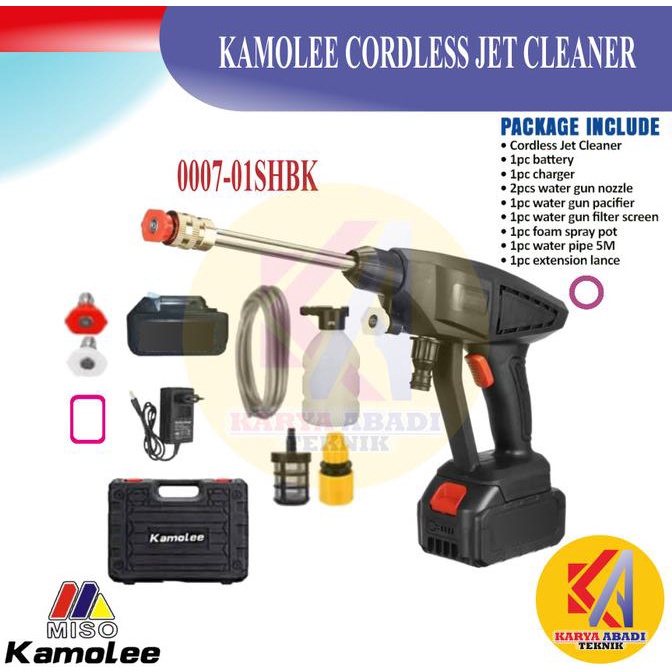 Kamolee - Cordless Jet Cleaner (Steam Ac & Mobil) - Varian Battery
