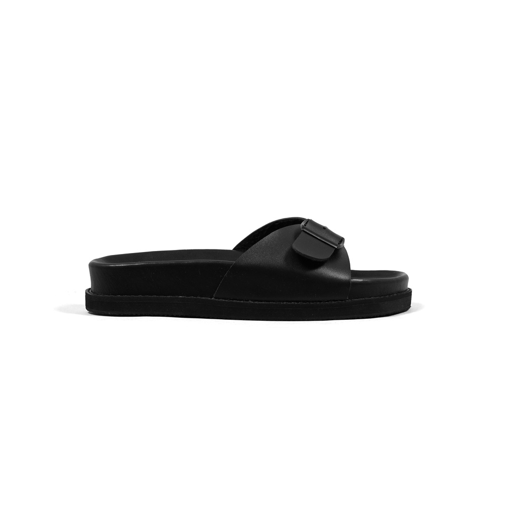 Sandal Wanita Birken Strap Black Alea Mywithme Slide