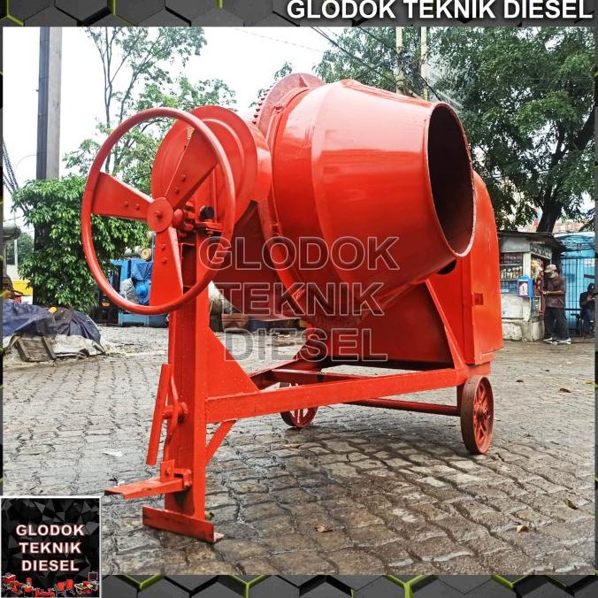 MESIN MOLEN 500 LITER + DIESEL 8 PK MOLEN SEMEN BETON TERBAIK