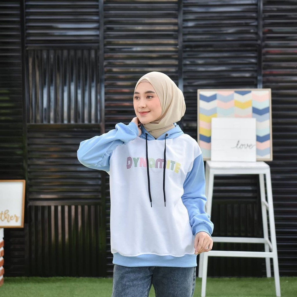 Dinamite Sweater  hoodie  Kombinasi l Huodie Wanita Pria Termurah Kekinian l Sweter bahan teb