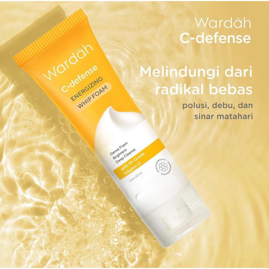 Wardah C-Defense Energizing Whip Foam - Pembersih Wajah dengan HiGrade Vitamin C