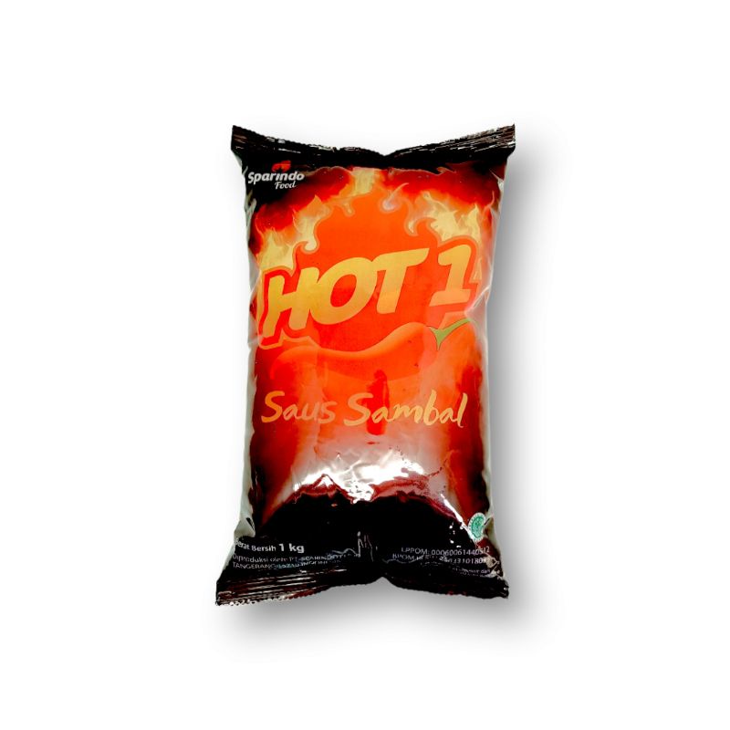 

Hot 1 Saus Sambal Refill 1 KG / Saos Hot One Kemasan Pouch 1000gr / Hot Wan 1pcs - 1dus / Karton