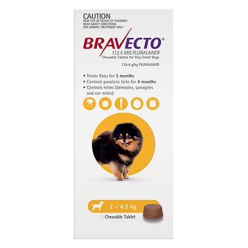 obat kutu - Bravecto dog 2,4 kg -