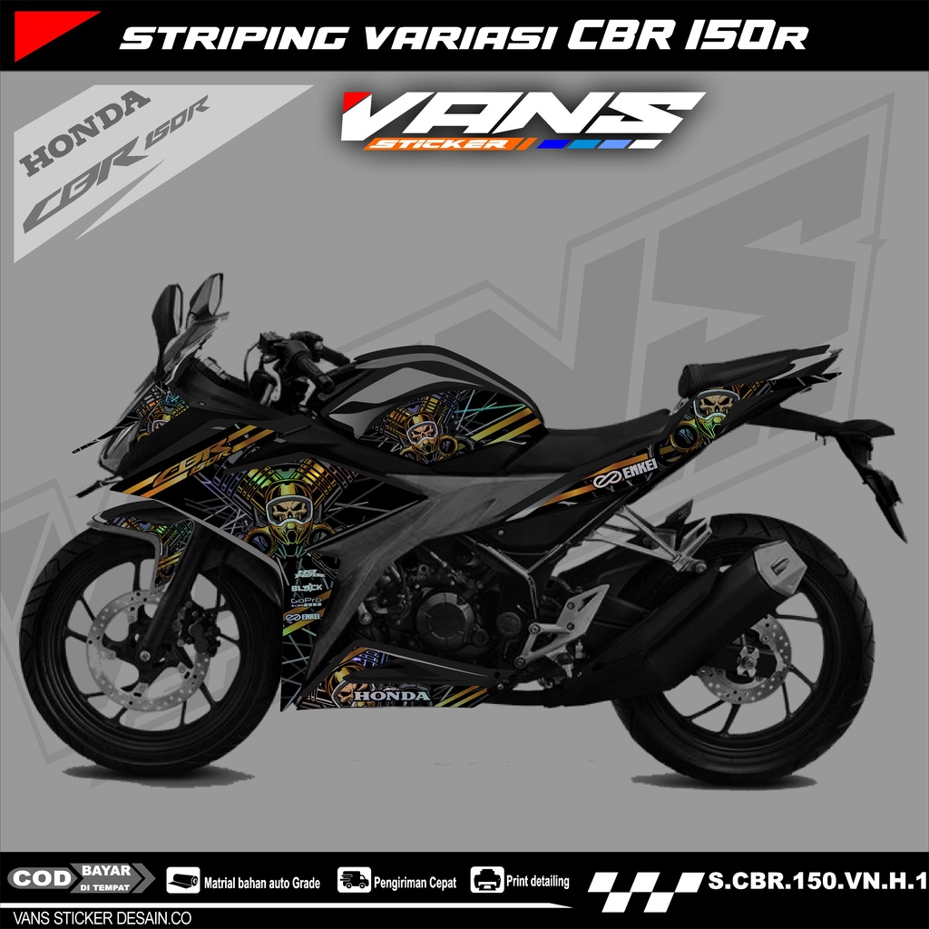 striping motor cbr 150 r facelift,lis stiker variasi motor cbr r facelift