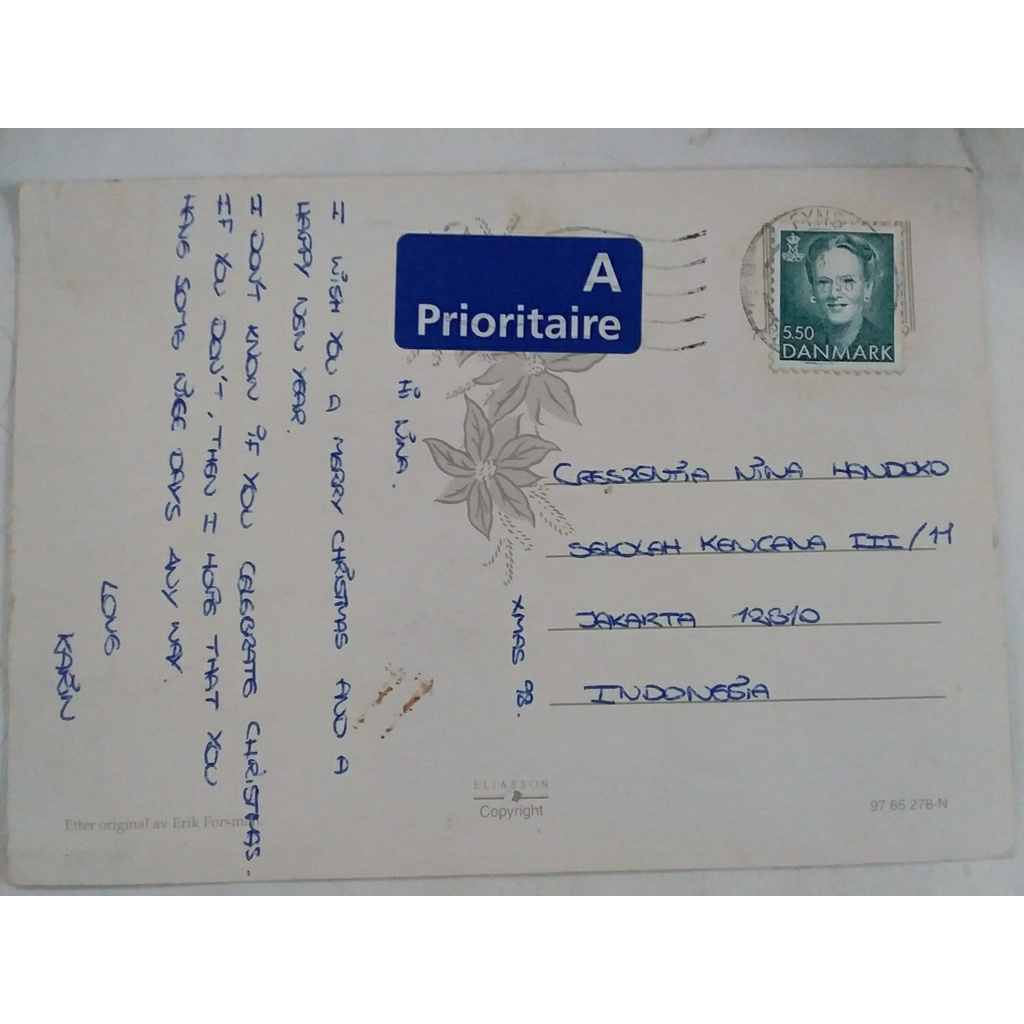 

kartu pos cappos denmark terkirim ke indonesia