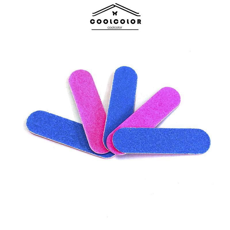 COD❤️Kikir kuku sekali pakai manikur mini scrub menggiling permukaan kuku alat manikur dua sisi strip pasir Nail Buffer Mini Sekali Pakai- cl