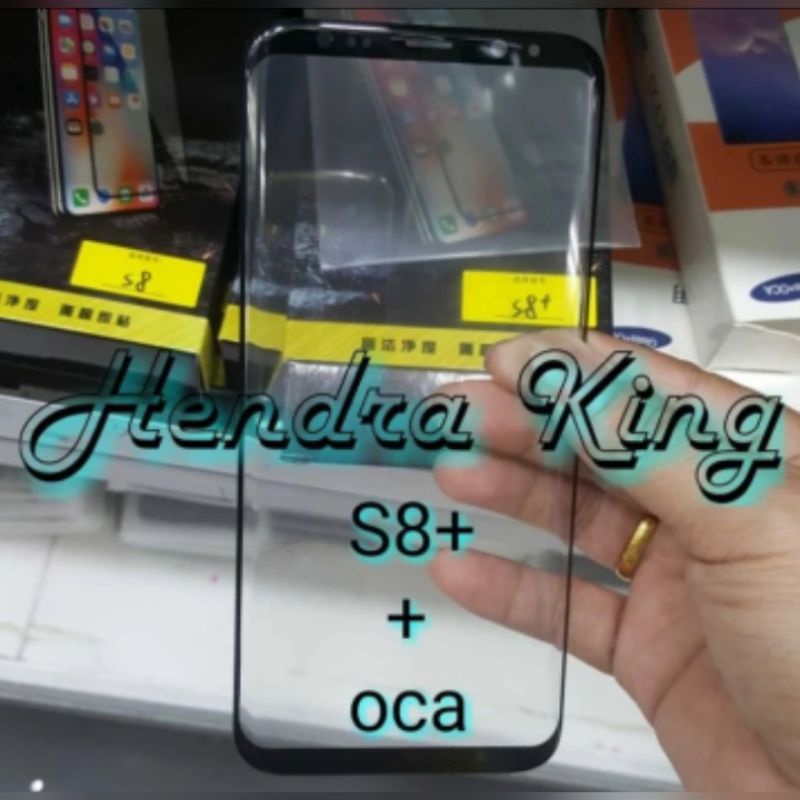 kaca lcd + lem oca samsung S8 plus G955 G955f kaca depan touchscreen ori