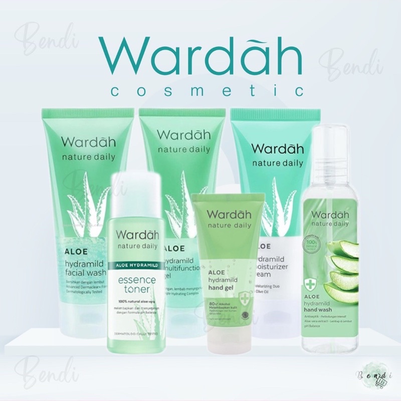 BISA COD - Wardah Nature Daily Aloe Hydramild Series Multifunction Gel | Facial Wash | Moisturizer Cream | Hydramild Serum