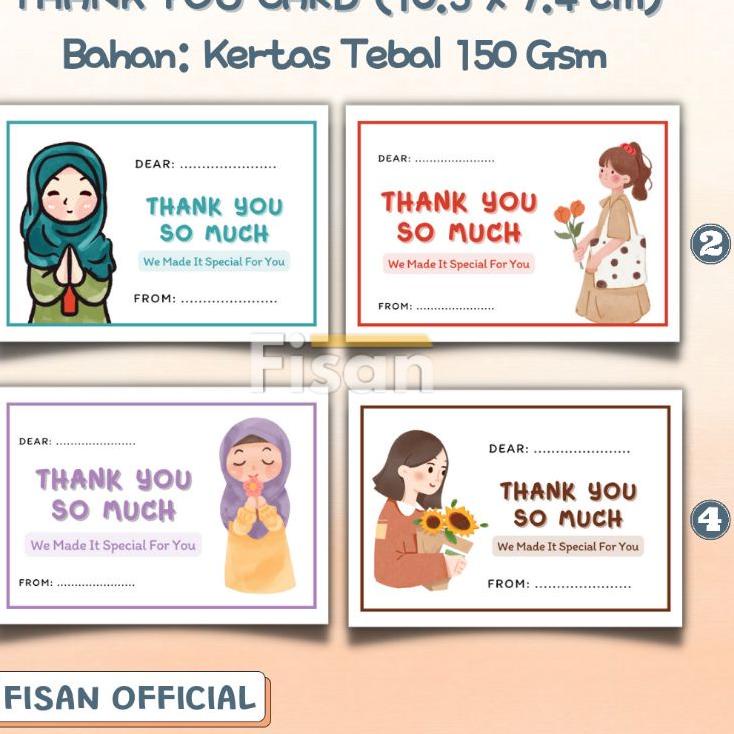 

↕ 50 Pcs Thank You Card / Thankyou card /Kartu Thank You ⇅
