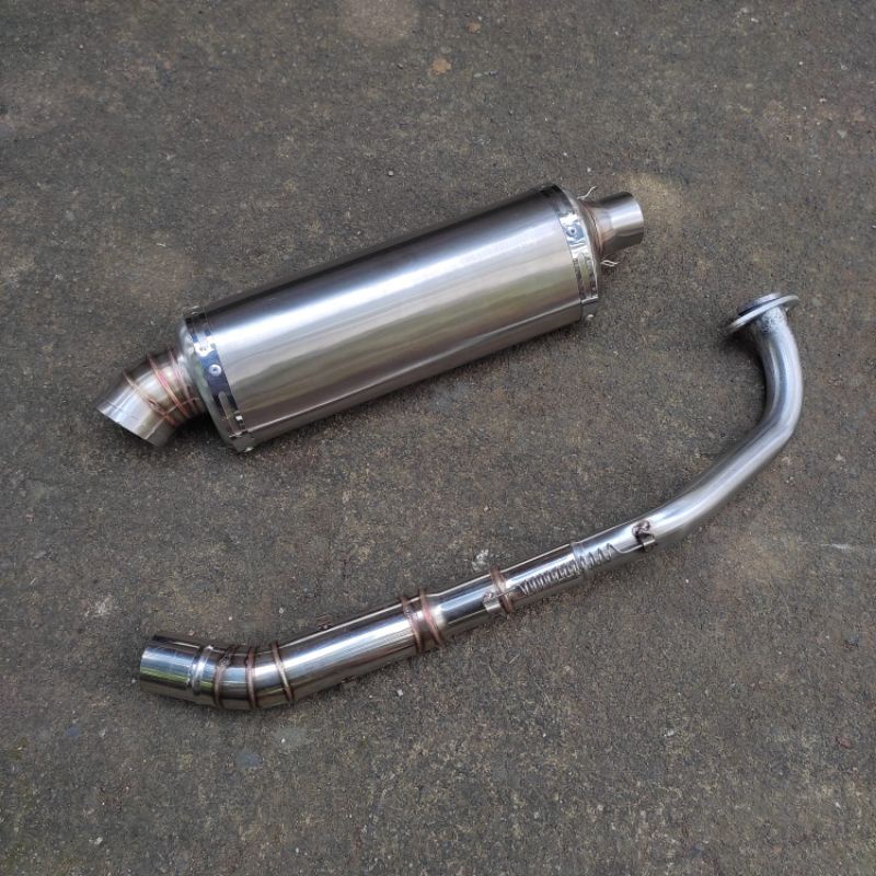 Knalpot Racing Tri Oval Custom inlet 38mm Suara bas bulet PNP Vario 125 110 150, Aerox New/old, Nmax