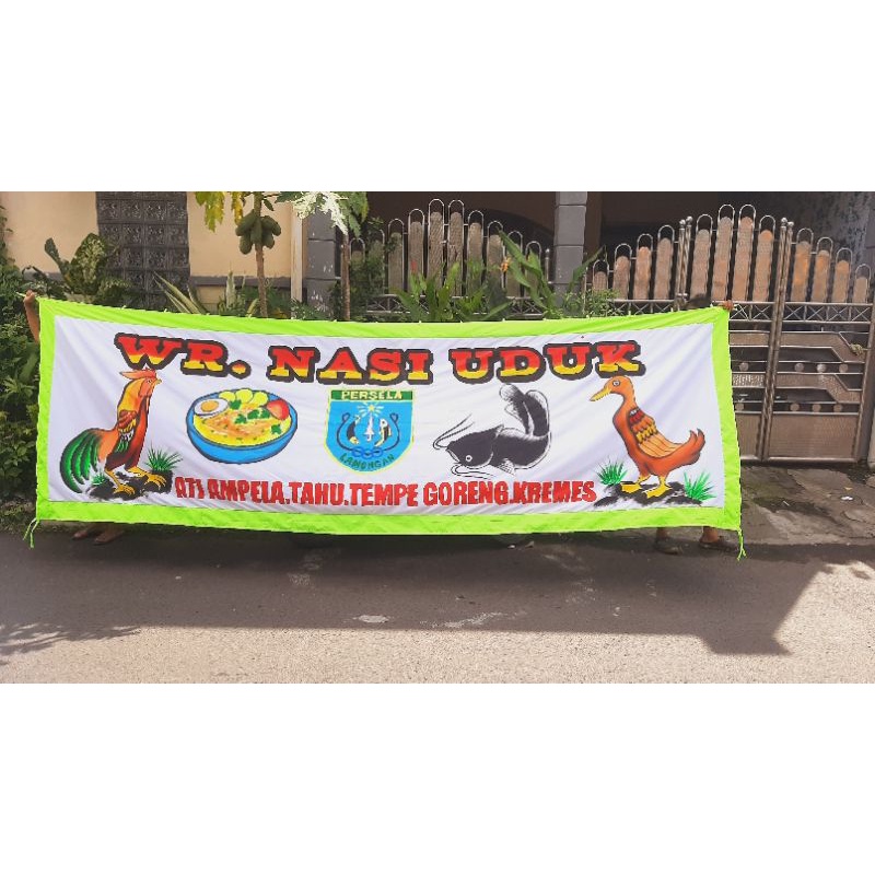 banner kain banner pecel lele banner lukis spanduk warung makan spanduk sari laut dll