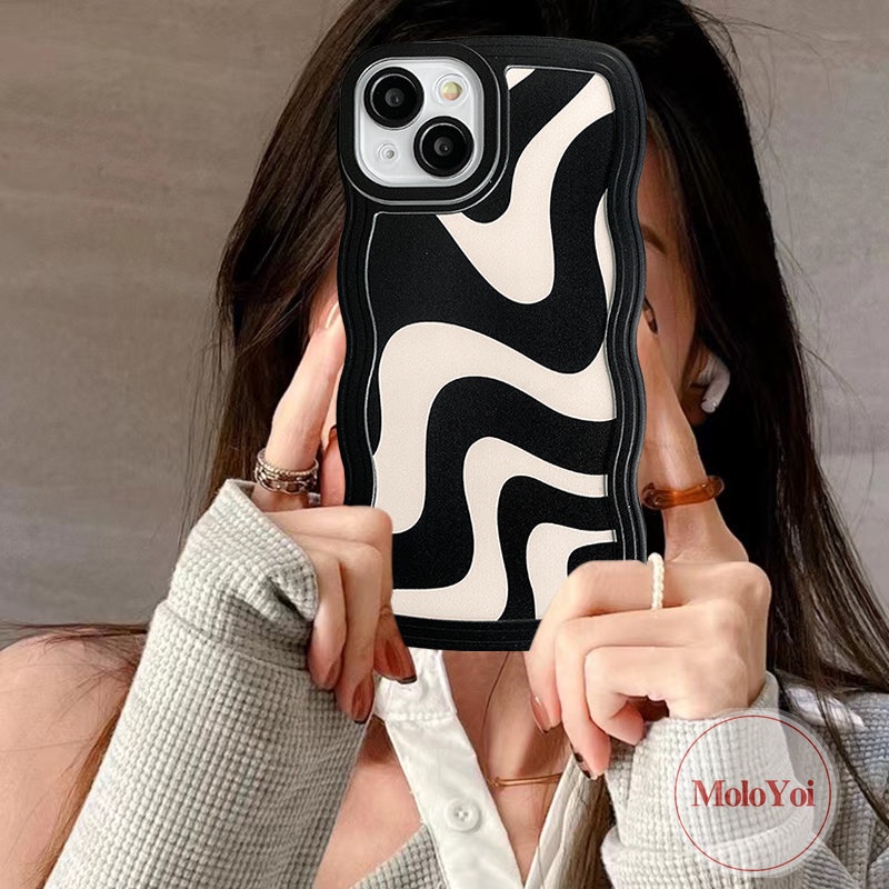Soft Case TPU Motif Zebra Untuk iPhone 11 XR 12 13 14 Pro MAX 14 Plus 6 6s 7 8 Plus X XS MAX SE 2020