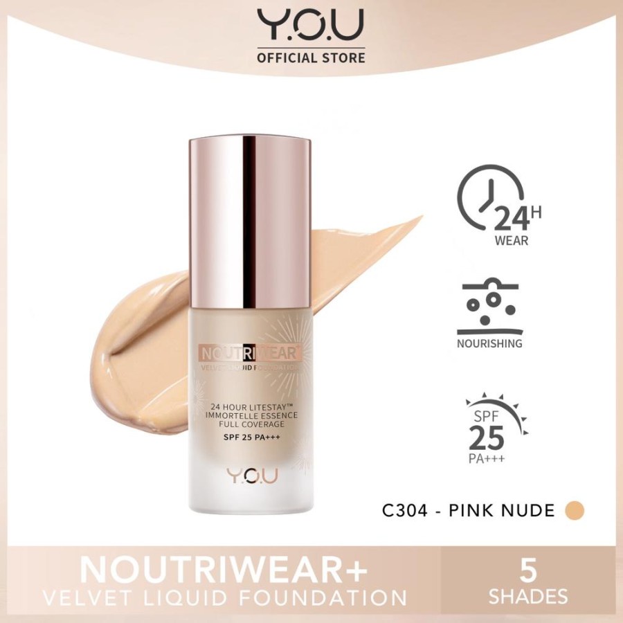 Y.O.U NUTRIWEAR + VELVET LIQUID FOUNDATION SPF 25 PA+++ - 20ml