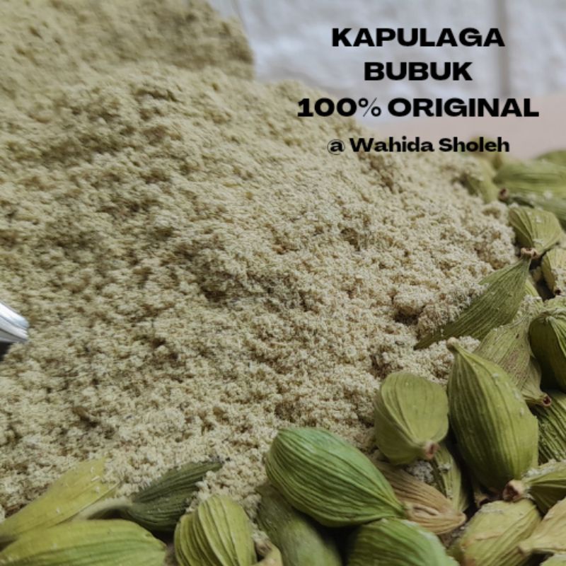 

Wahida sholeh / Kapulaga hijau bubuk asli original green cardamom