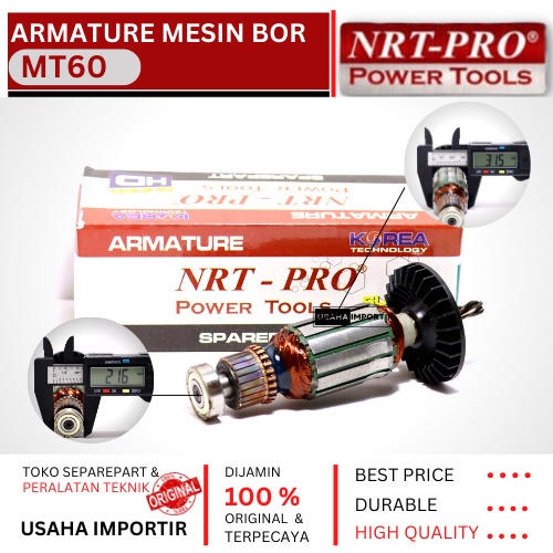 Armature Mesin Bor Maktec 10mm MT60 NRT PRO Original Bor Angker NRT PRO Angker MT60 Armatur Mesin Bo