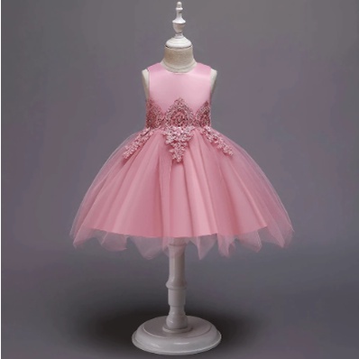 Gaun Anak - Anak Perempuan Pakaian Bunga Gaun Pengiring Pengantin Anak-anak Putih Gaun Pesta umur 2-