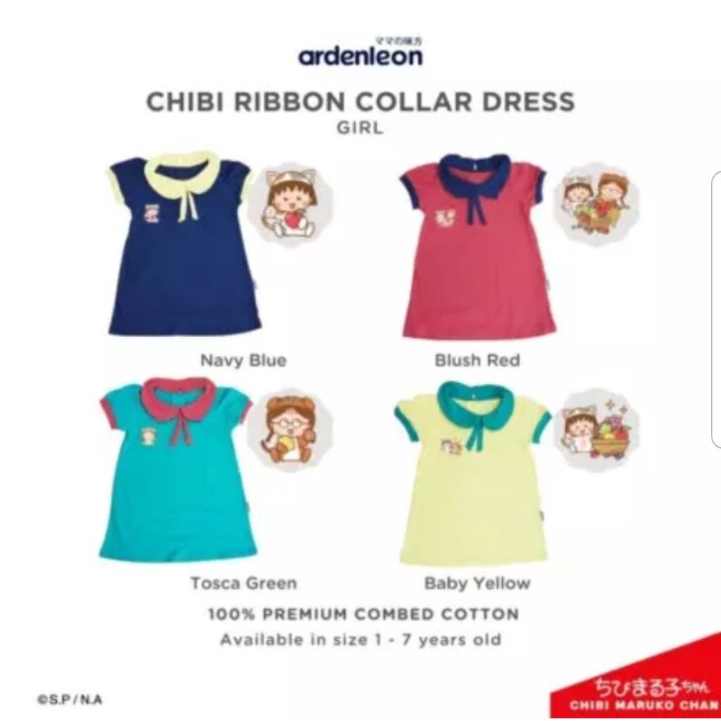 Ardenleon Chibi Ribbon Collar Dress / Dress Anak