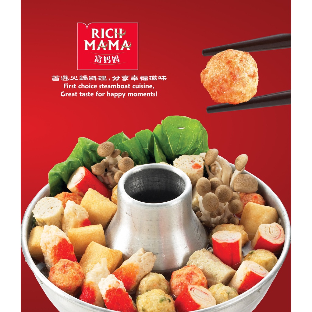 Campuran Makanan Laut Shabu Frozen Food Rich Mama Seafood Steamboat Combo 200 gr Halal
