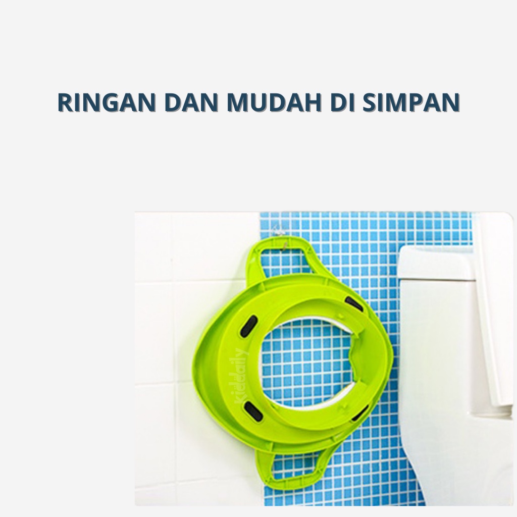KIDDAILY Alas Dudukan Toilet Anak Dengan Pegangan Toilet Duduk Lembut Potty Training Seat Baby Potty Toilet Training