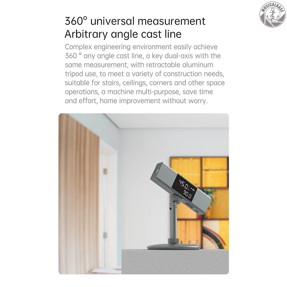 Atuman DUKA LI1 Inclinometer Digital Laser Pengukur Level Kemiringan 360 Derajat Rechargeable° Layar Laser LED Ganda
